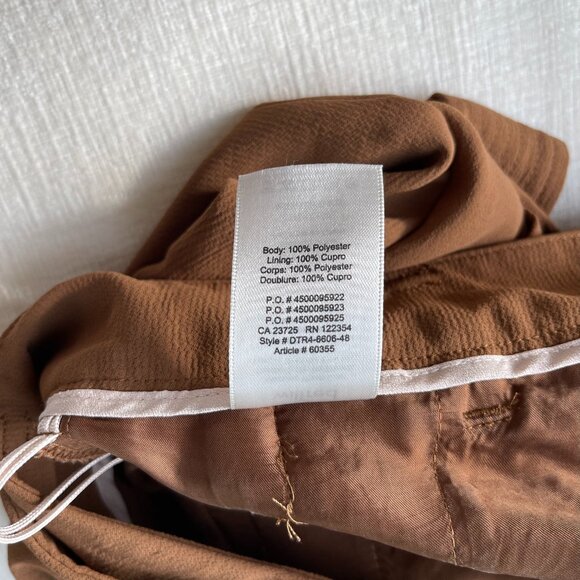Aritzia Wilfred Brown High Rise Ankle Length Pants with Tie Belt. Like New. Size - Picture 6 of 6